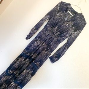 SALE NWOT SIX AMES Long-sleeve maxi dress w lace